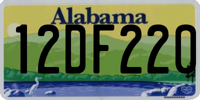 AL license plate 12DF220