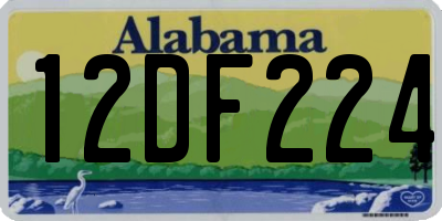 AL license plate 12DF224