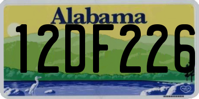 AL license plate 12DF226