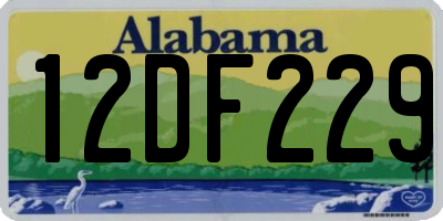 AL license plate 12DF229