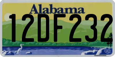 AL license plate 12DF232