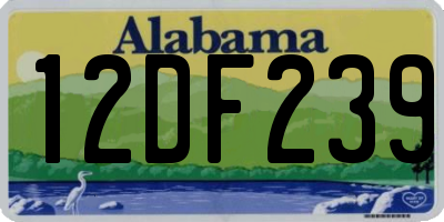 AL license plate 12DF239