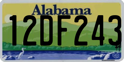 AL license plate 12DF243