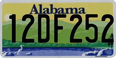 AL license plate 12DF252