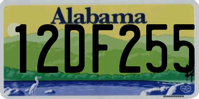 AL license plate 12DF255
