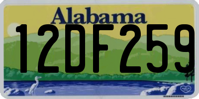 AL license plate 12DF259