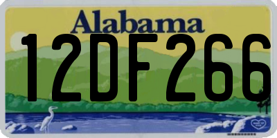 AL license plate 12DF266