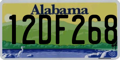 AL license plate 12DF268