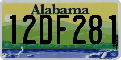 AL license plate 12DF281