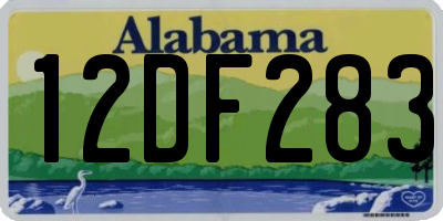 AL license plate 12DF283