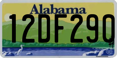 AL license plate 12DF290