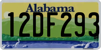 AL license plate 12DF293