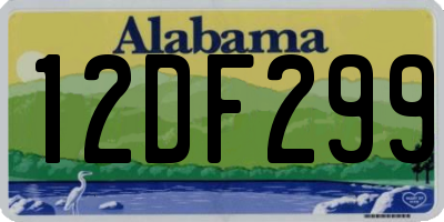 AL license plate 12DF299