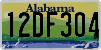 AL license plate 12DF304