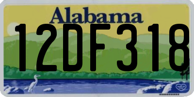 AL license plate 12DF318