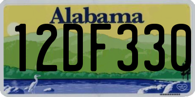 AL license plate 12DF330
