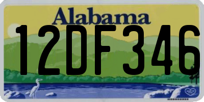 AL license plate 12DF346