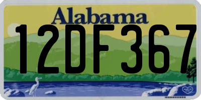 AL license plate 12DF367