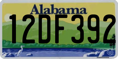 AL license plate 12DF392