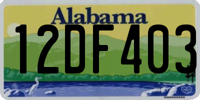 AL license plate 12DF403