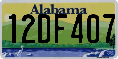 AL license plate 12DF407