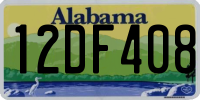 AL license plate 12DF408