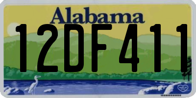 AL license plate 12DF411