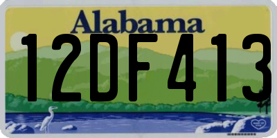 AL license plate 12DF413