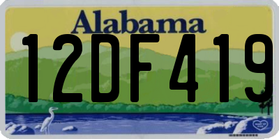 AL license plate 12DF419