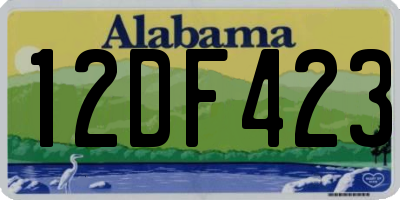 AL license plate 12DF423