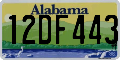 AL license plate 12DF443