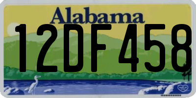AL license plate 12DF458
