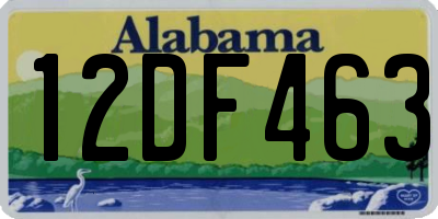 AL license plate 12DF463