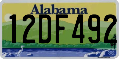 AL license plate 12DF492