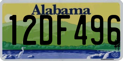 AL license plate 12DF496