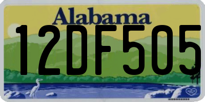 AL license plate 12DF505