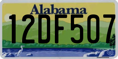 AL license plate 12DF507