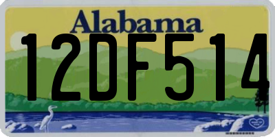 AL license plate 12DF514