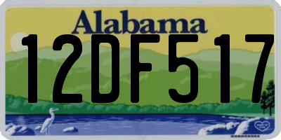 AL license plate 12DF517