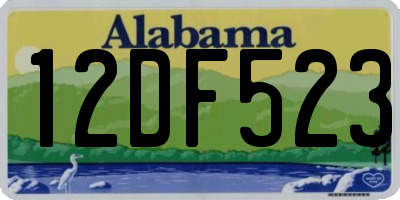 AL license plate 12DF523