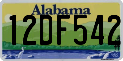 AL license plate 12DF542