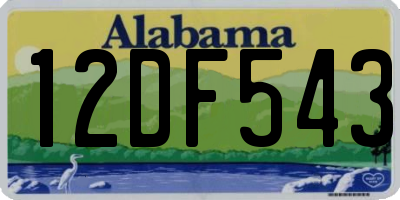 AL license plate 12DF543