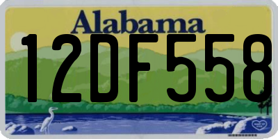 AL license plate 12DF558