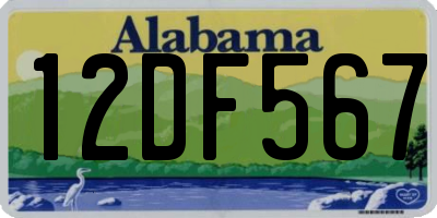 AL license plate 12DF567