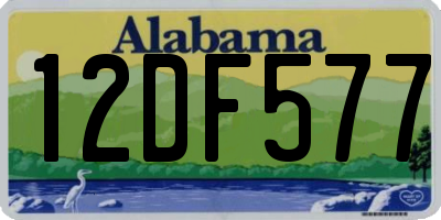 AL license plate 12DF577