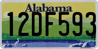 AL license plate 12DF593