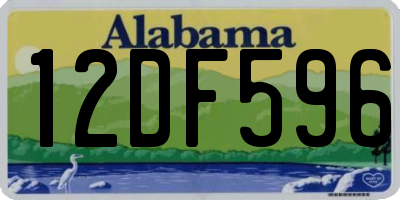 AL license plate 12DF596