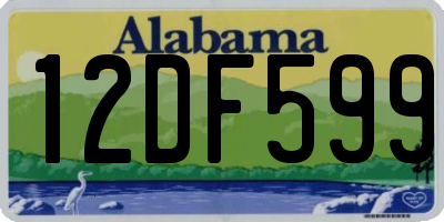 AL license plate 12DF599