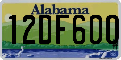 AL license plate 12DF600