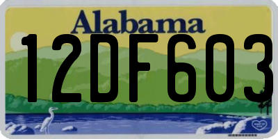 AL license plate 12DF603